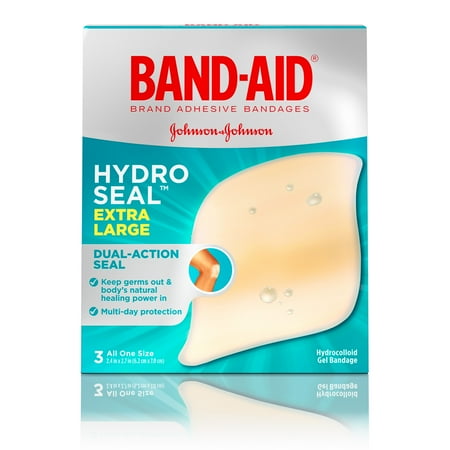 Band-Aid Brand Hydro Seal Extra Large Adhesive Bandages, 3