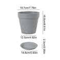thumbnail image 3 of Large Faux Ceramic Embossed Planter with Sturdy Plastic Construction and Removable Tray, Modern Plant Pot for Flowers, Greenery, and Home Garden Decoration., 3 of 6