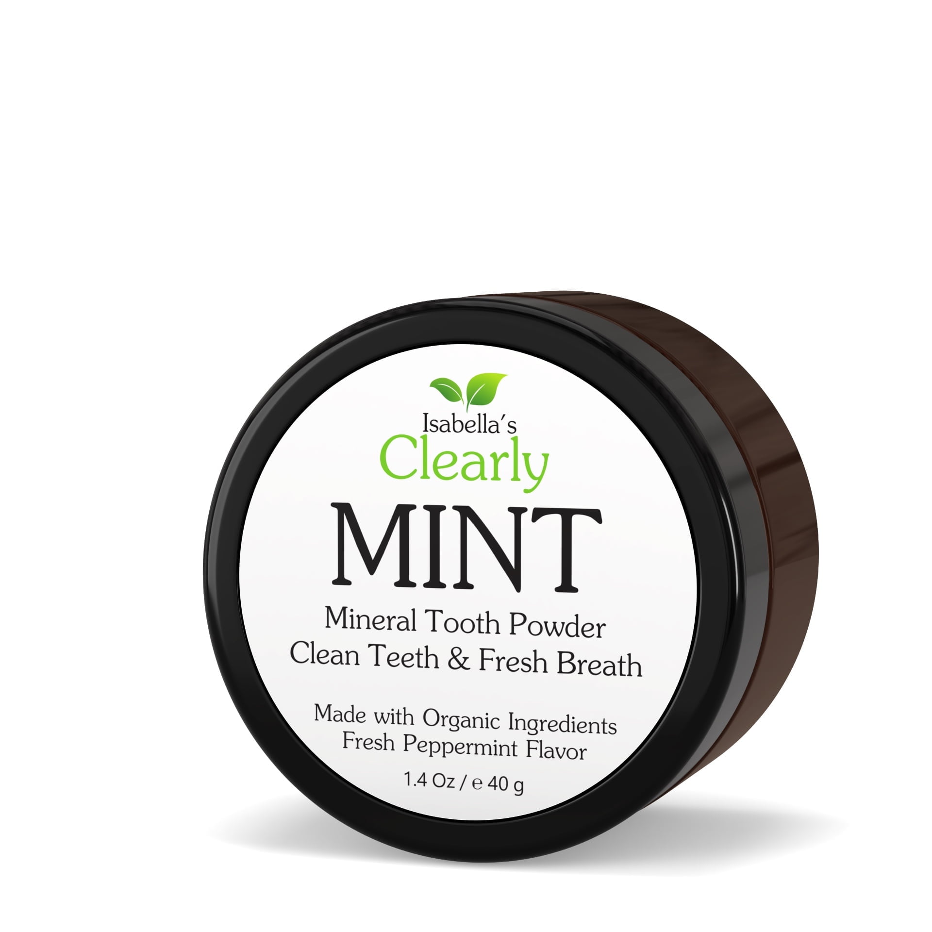 Isabella’s Clearly MINT Natural Fluoride Free Toothpaste Powder | Remineralizing Teeth Whitening Mineral Tooth Powder for Adults, Kids, Sensitive Teeth and Gums | Vegan, Organic Xylitol, Baking Soda
