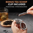 thumbnail image 6 of Januofit Tea Infuser for Loose Leaf Tea 2 Pack – 2" 304 Stainless Steel Tea Strainer Ball with Bonus Tea Scoop Clip – Extra Fine Mesh, Rustproof, Easy to Clean, 6 of 7
