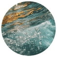 thumbnail image 3 of Water Splash Ripple Washable Round Rug -Circle Area Rugs for Nursery Bedroom, Vintage Non Slip Non Shedding Low Pile Carpet for Living Room Coffee Table Entryway, 3 of 6