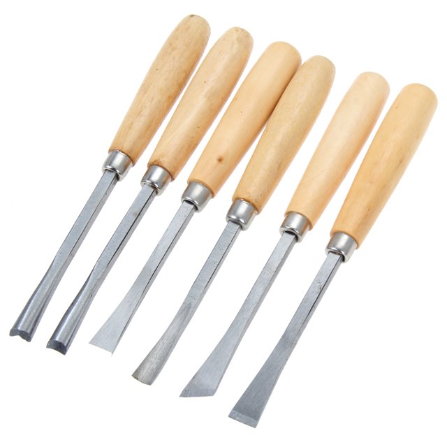 Juego de cinceles de acero al carbono para tallado de madera Ehuebsd Kit de escultura de carpinteros herramientas de torno 6 piezas