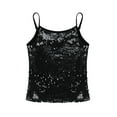 thumbnail image 3 of Aislor Kids Girls Shiny Sequined Adjustable Shoulder Straps Tank Top Dance Performing, 3 of 7