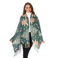 thumbnail image 3 of FORMRS Womens Scarf Winter Soft Long Big Warm Shawls Wrap Tassel Scarves, Red Christmas Gingerbread, 3 of 9