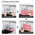 thumbnail image 5 of Yayeee Faucet Mat for Kitchen Sink 14.7" Diatomite Long Splash Guard Pad, Pink Doughnuts, 5 of 7