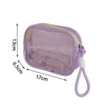 thumbnail image 2 of Makeup Bag Set, Mesh Cosmetic Bag for Women, Toiletry Travel Organizer with Zipper, Breathable Mesh Pouch with Wrist Strap, Portable Storage Pouch for Fitness, Swimming Pool, and Camping, 2 of 6