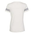 thumbnail image 4 of Women's Football V-Neck Fine Jersey Tee Color Natural Heather/ Granite Heather 2X-Large Size, 4 of 5