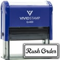 thumbnail image 2 of (3 pack) All Quality Rush Order Self-Inking Rubber Stamp | Business and Packaging Stamps (Blue Ink) - Q-400, 2 of 8