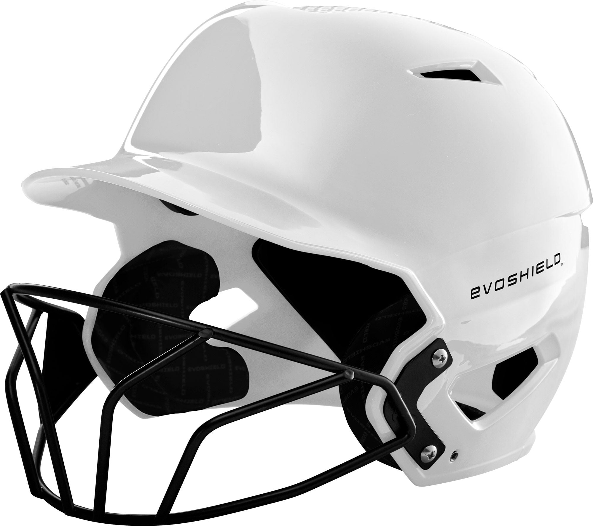 Evoshield XVT Batting Helmet Gloss Finish With Facemask, White Youth