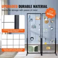 thumbnail image 2 of 2-piece Professional Grid Wall Display System: Double-sided Wall Panel, Solid T-shaped Base, Suitable for Trade Fairs, Boutiques, Craft Fairs, Trade Shows, Supermarkets, Black, 2 of 9