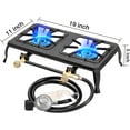 thumbnail image 5 of Vivicreate 2-Burner Cast Iron Camping Stove with CSA Listed Regulator and Gas Hose（HT-C-0012）, 5 of 7