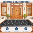 thumbnail image 3 of Volkmi Reversible Geometric Outdoor Rug – Waterproof, UV Resistant Low-Pile Plastic Mat for Patio, Garden, Camping, Easy to Clean, Large 9x12ft, Black/White, USA Specs, 3 of 11