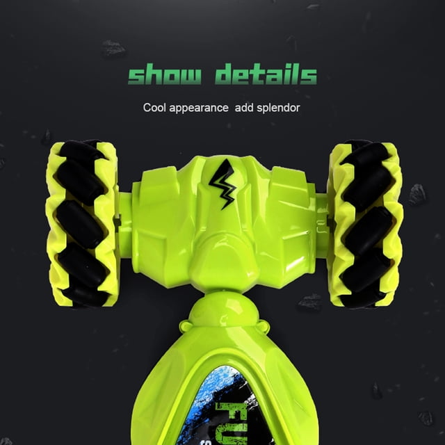 4WD 2.4GHz RC Stunt Car Todo terreno 6CH Twist Stunt Car Gradiente con luces LED Tmvgtek libre de BPA