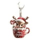 thumbnail image 1 of xihome Llavero colgante acrlico bidimensional con muñeco de nieve navideño para coche, 1 of 5