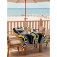 thumbnail image 2 of Outdoor Tablecloths with Umbrella Hole & Zipper, Yellow Black Stripes Rectangle Tablecloth 60x120 Inch, Modern Grey Ombre Abstract Striped Waterproof Table Cloth, Patio/Pool/Picnic Table Covers, 2 of 8