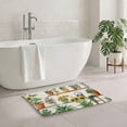 thumbnail image 1 of 32x20 IN Plush Non Slip Potted Sunflower Bath Rug Bathroom Kitchen Floor Decor, 1 of 3