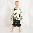 thumbnail image 6 of Casual Dresses Nightgowns Velvet Pleated design One-Piece Nightdress for Indoor Outdoor Daily Panda Eating-bamboo 3-10T, 6 of 7