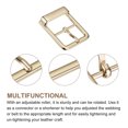 thumbnail image 3 of Uxcell 6Pack 0.94" Single Prong Belt Buckle Square Center Bar Buckles for Leather Craft, Gold, 3 of 6