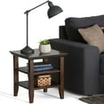 thumbnail image 2 of Simpli Home Acadian Wood 19" Square Transitional End Table in Brunette Brown, 2 of 4