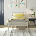 thumbnail image 3 of Yoneston Easy Set-up Twin Metal Bed Frame Platform Bed No Box Spring with Headboard Footboard, 3 of 9