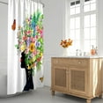 thumbnail image 6 of Shower Curtain Afro African American, Black Girls Shower Curtain, Flowers Shower Curtains for Bathroom Decor, Waterproof Fabric Polyester Modern Shower Curtain Set with 12 Hooks, 72" x 72", 6 of 6