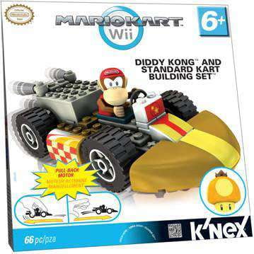 Super Mario Mario Kart Wii Diddy Kong & Standard Kart Set