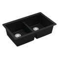 thumbnail image 3 of Karran Usa Qu-810 Quartz Qu 32" Undermount Double Basin Quartz Composite Kitchen Sink -, 3 of 12