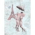 thumbnail image 3 of OnRei 12x14 Black Modern Framed Museum Art Print Titled - Romantic love Eiffel, 3 of 5