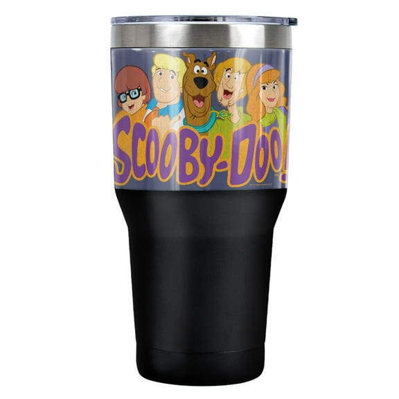Scooby Doo! Scooby Gang Stainless Steel Tumbler 30 oz Coffee Travel Cup, Vacuum Insulated & Double Wall with Leakproof Sliding Lid