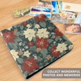 thumbnail image 4 of FORMRS 3 Ring Photo Album 4"x6" Self Adhesive Large Capacity PU Leather Cover, Christmas Blooms, 4 of 8