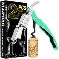 thumbnail image 1 of Bottle Opener Wine Opener Corkscrew - 2PCS Multi-Purpose Wine Bottle Opener, Corkscrew Wine Opener, Ouvre Bouteille de Vin, Bar & Wine Tools Corkscrews & Openers Bottle Openers - LightBlue, 1 of 1
