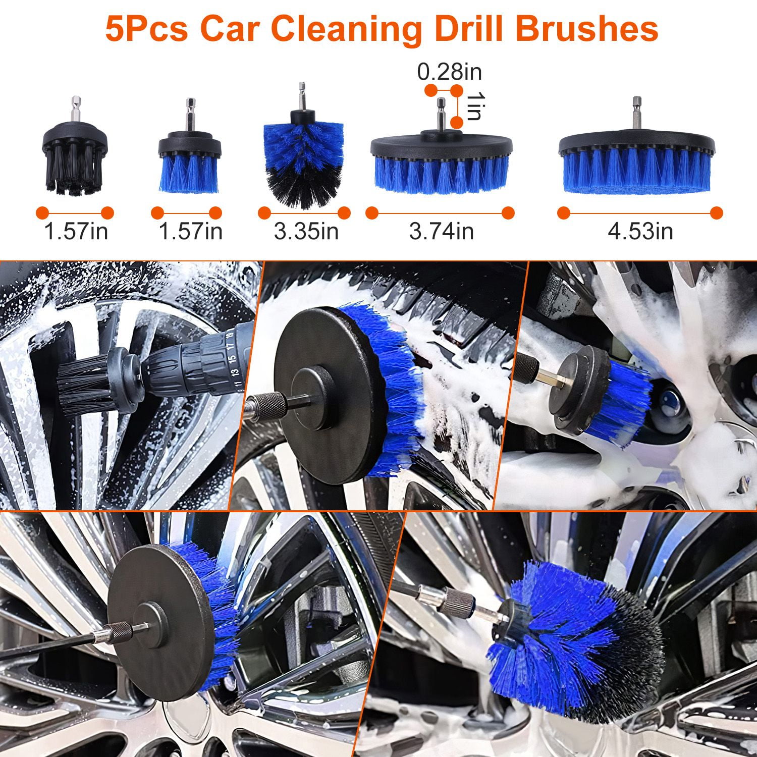 26Pcs Car Cleaning Kit,  Car Detailing Kit Interior and Exterior Cleaner, Professional Detailing Brush Set