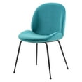 thumbnail image 3 of Side Dining Chair, Set of 2, Velvet, Metal Steel, Blue, Modern Contemporary Urban Design, Kitchen Room Cafe Bistro Restaurant Hospitality, 3 of 7