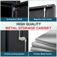 thumbnail image 3 of MIIIKO Metal Storage Cabinet with Locking Doors, Black Garage Lockable Steel Cabinets with 4 Doors and 5 Shelves for Home, Garage, Pantry Workshop Warehouse, 3 of 9