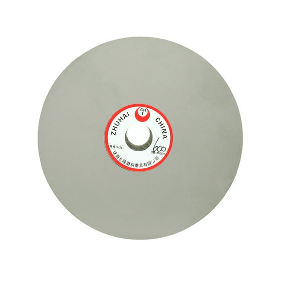 Unique Bargains 6-inch Grit 600 Diamond Coated Flat Lap Wheel Grinding Disc Polishing Tool Silver Tone