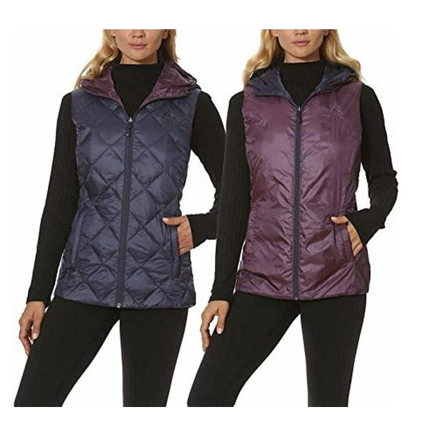 Gerry Gerry Women's Packable Reversible Down Vest (Small, Indigo/Port