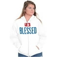 thumbnail image 4 of Blessed Religious Love Jesus Christ Zip Up Hoodie Men's Women's Brisco Brands X, 4 of 6
