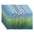 thumbnail image 2 of Purple Coneflower Painting Reversible Placemat Non Slip Coffee Mat 18x12 Inch for Dining, Kitchen, Coffee, 2 of 9