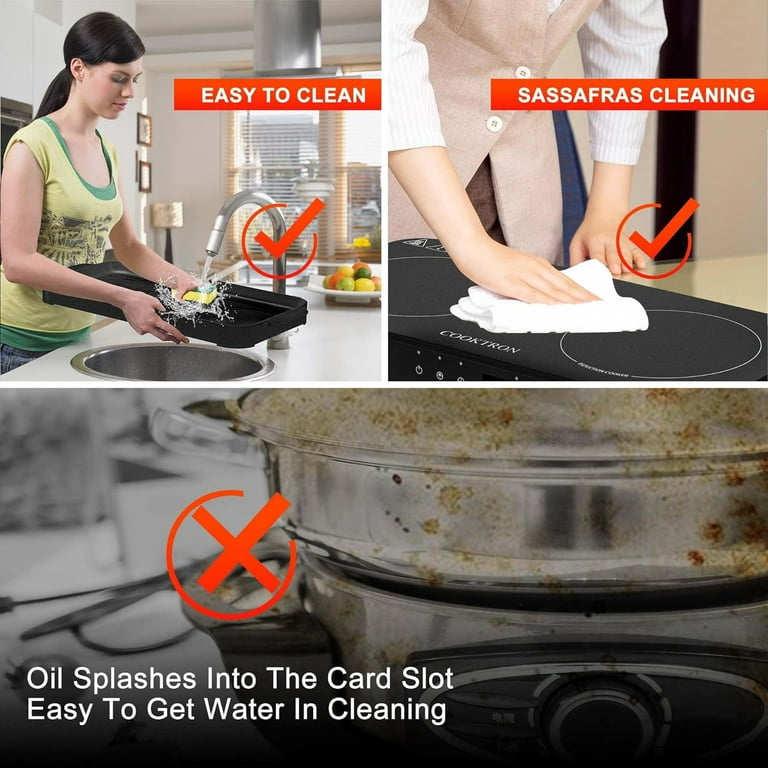 Portable Induction Cooktop 2 Burner with Removable Iron Cast