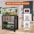 thumbnail image 4 of YIORTWO 40 Gallon Aquarium Stand with Power Outlets & Storage, Heavy Duty Double Tank Fish Tank Stand for 40-50 Gallon Tanks, 660LBS Capacity, Gray, 4 of 6