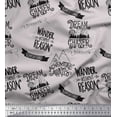thumbnail image 1 of Soimoi Gray Poly Georgette Fabric Dream Chaser Text Print Sewing Fabric Yard 52 Inch Wide, 1 of 5
