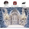 thumbnail image 2 of 16x 7ftWinter Palace Blue Christmas Garage Door Decoration Background Xmas Snowflake Wonderland Christmas Decoration Photo Backdrop Baby Shower Birthday Party Outdoor Indoor Banner Cover, 2 of 5