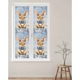 thumbnail image 2 of Window Privacy Film Brown Easter Bunny Stained Glass Window Film Decorative Sun Block Window Cover Spring Floral Blue Window Clings Static Adhesive Sticker for Bathroom 17.7"x78.7", 2 of 7