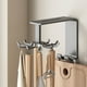 thumbnail image 1 of Colgaobjetos | Organizador de cocina giratorio de 360° | Garchos de acero inoxidable montados en la pared para cucharas, ollas, guantes | Ahorro de espacio sin instalación de taladros | Blanco o, 1 of 5