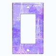 thumbnail image 5 of Metal Light Switch Plate Cover Romantic Paris Eiffel Tower Letter Cloud Purple PRS010, 5 of 13