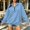 Blue, variant on Zip Up Sweatshirt Womens Polka Dot Print Stand Collar Half Zip Pullover Shirt Long Sleeve Relaxed Fit Sweatshirt Casual Streetwear