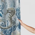 thumbnail image 3 of Orinice Vintage Nautical Coastal Shower Curtain Starfish Seahorse Ocean Beach Octopus Seashell Coral Underwater Sea Animal Marine Life Bath Curtain with Hooks 60x72, 3 of 7