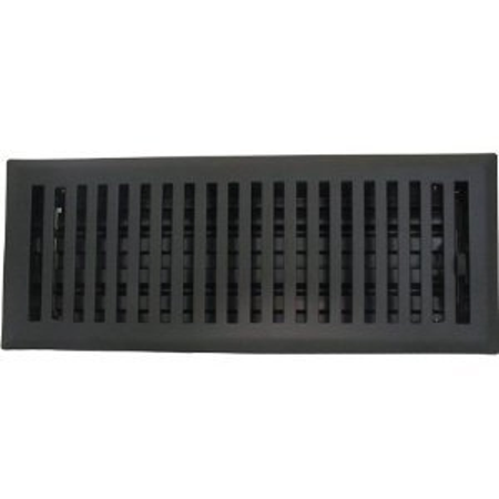 6 X 12 Contemporary Flat Black Floor Register Vent Cover