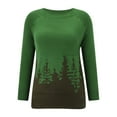 thumbnail image 5 of Green Womens Tops Women's Colorblock Design Loose Casual Knit Drop Shoulder Long Sleeve Pullover Sweater Fall Outfits for Women 2025, 5 of 6