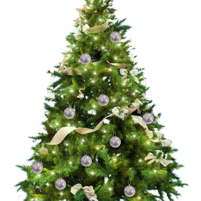 Fiudx Adornos Navideños, Bolas de Plástico Irresponsables, Decoración Ligera para El Árbol, Uso Familiar Seguro, Ambiente Festivo, Hogar, Comercio, Juego de 12 Piezas Incluido.